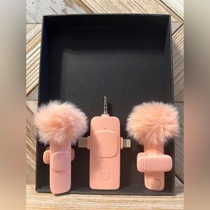 Pink Wireless Lavalier Microphone Set NEW open box